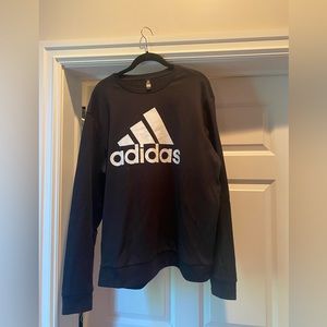 Adidas, Large, Black and White, Sweatshirt